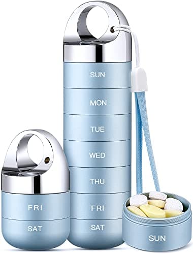Zannaki Zannaki Metal Travel Pill Organizer, 7 Day