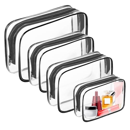 AURUZA AURUZA Clear Makeup Bags, 4-Pack