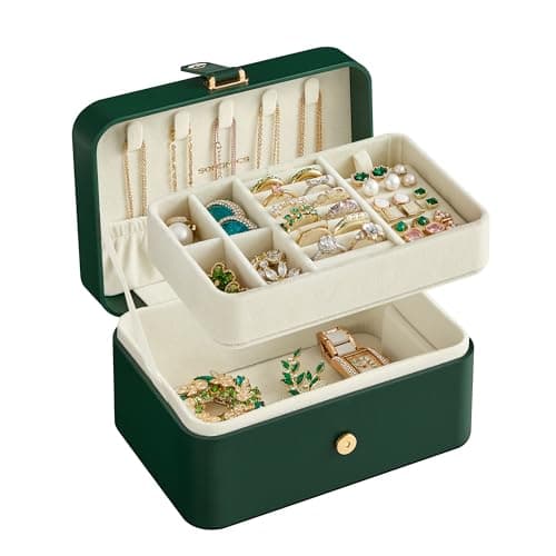 SONGMICS SONGMICS 2-Layer Travel Jewelry Organizer