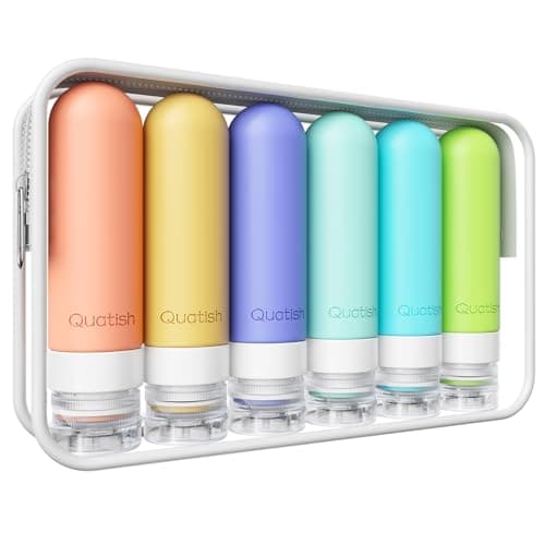 Quatish Quatish Travel Bottles for Toiletries, 6-Pack (3 oz)