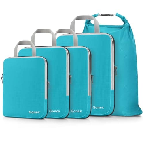 Gonex Gonex 5-Piece Compression Packing Cubes with Laundry Bag