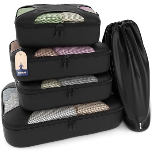 Shacke Shacke Pak 5-Set Packing Cubes with Laundry Bag