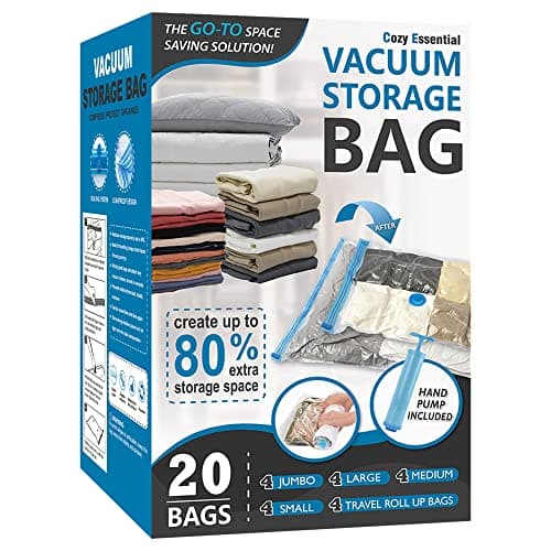 Vacuum Storage Bags Vacuum Storage Bags with Hand Pump (20-Piece Combo)